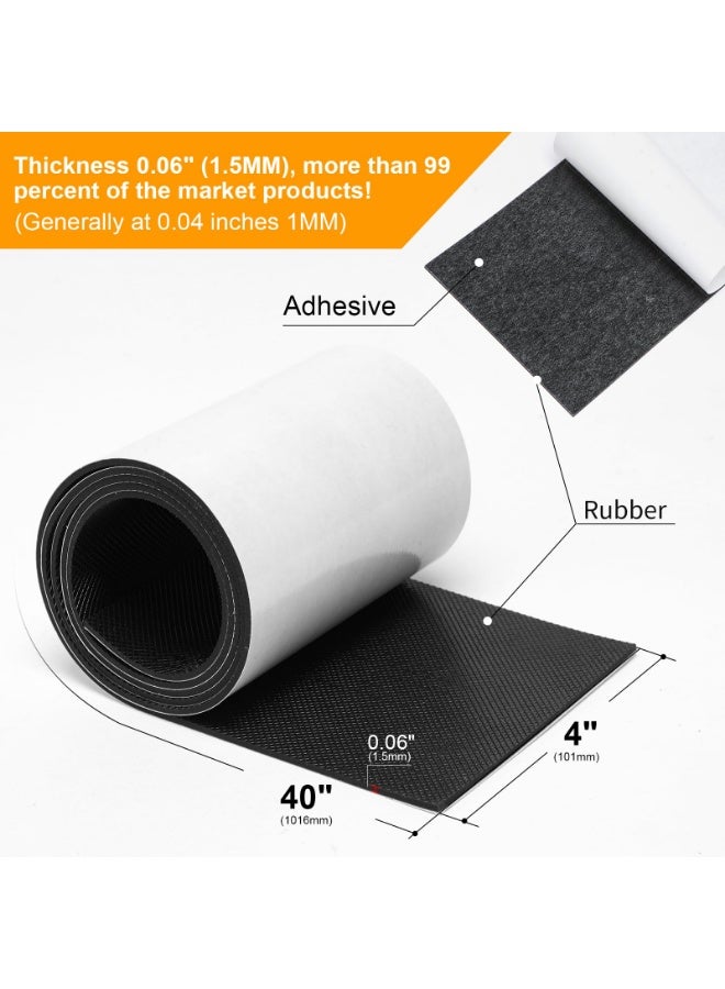 YelaJoy Non Slip Furniture Pads, Self Adhesive Rubber Pads with Anti Skid Stickers, Cuttable Rubber Sheet for Furniture and Appliances (4” × 40”) - Image 2