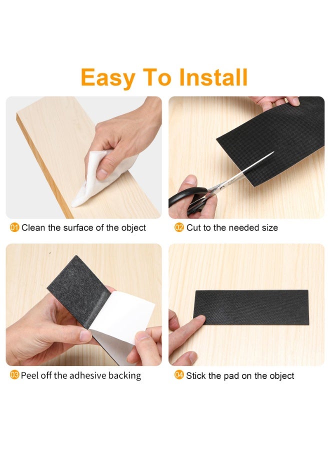 YelaJoy Non Slip Furniture Pads, Self Adhesive Rubber Pads with Anti Skid Stickers, Cuttable Rubber Sheet for Furniture and Appliances (4” × 40”) - Image 5