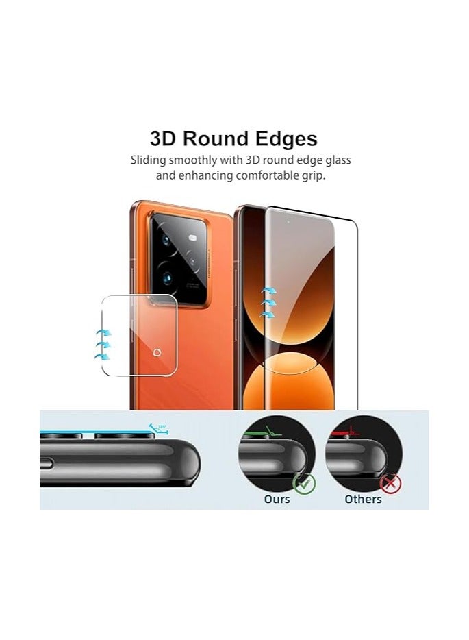 Screen Protector Compatible with Realme GT 7 Pro 5G 【2 Pack】 Tempered Glass + 【2 Pack】 Camera Lens Protector 【Maximum Coverage】 【No Bubbles】 9H Hardness Anti-scratch HD - Image 4