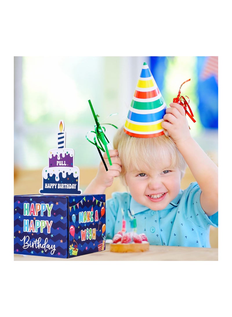 Excefore Happy Birthday Money Box for Cash Gift Pull, Surprise Money Gift Boxes for Kids Adults with Pull Out Happy Birthday Day Card and 100Pcs Transparent Bags, Fun Ways to Give Cash as A Gift - Image 3