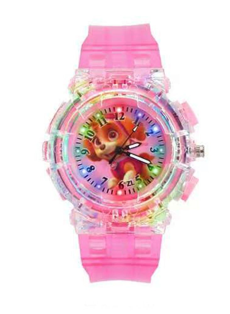 Cartoon Children's Watch, Children's Watch Toy with Light Effect, Kids Electronic Cartoon Watch for Kids 