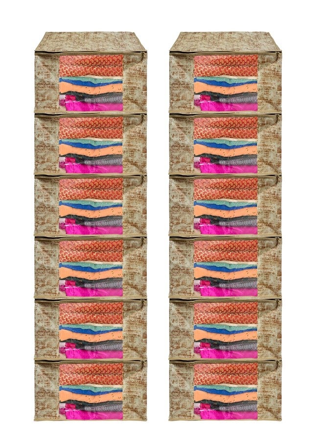 SHAPING FABRIC Garment Cover Non-Woven 90 GSM with Transparent Window & Double Metal Zipper - Pack of 12 | Dustproof Clothes Storage Bag for Sarees, Suits, Jackets, Shirts SBXLRL152493517524148526002 - Image 1