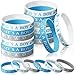 Zomiboo 36 Pieces Baby Shower Rubber Bracelets Its a Boy Its a Girl Wristbands Bear Elephant Baby Shower Decorations for Adult Party Favor Gender Reveal Party SuppliesBoyWhite Blue - Image 3