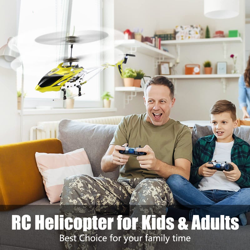 Cheerwing طائرة هليكوبتر مصغرة RC من Cheerwing S107/S107G Phantom 3CH 3.5 قناة مع جيروسكوب باللون الأصفر - Image 2