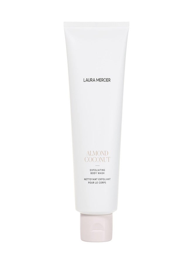 Laura Mercier Exfoliating Body Wash, Strawberry Seed and Sugar Scrub-Infused Exfoliator, Removes Impurities, Helps to Improve Uneven Skin Tone, Elasticity and Circulation, Almond Coconut - Image 1