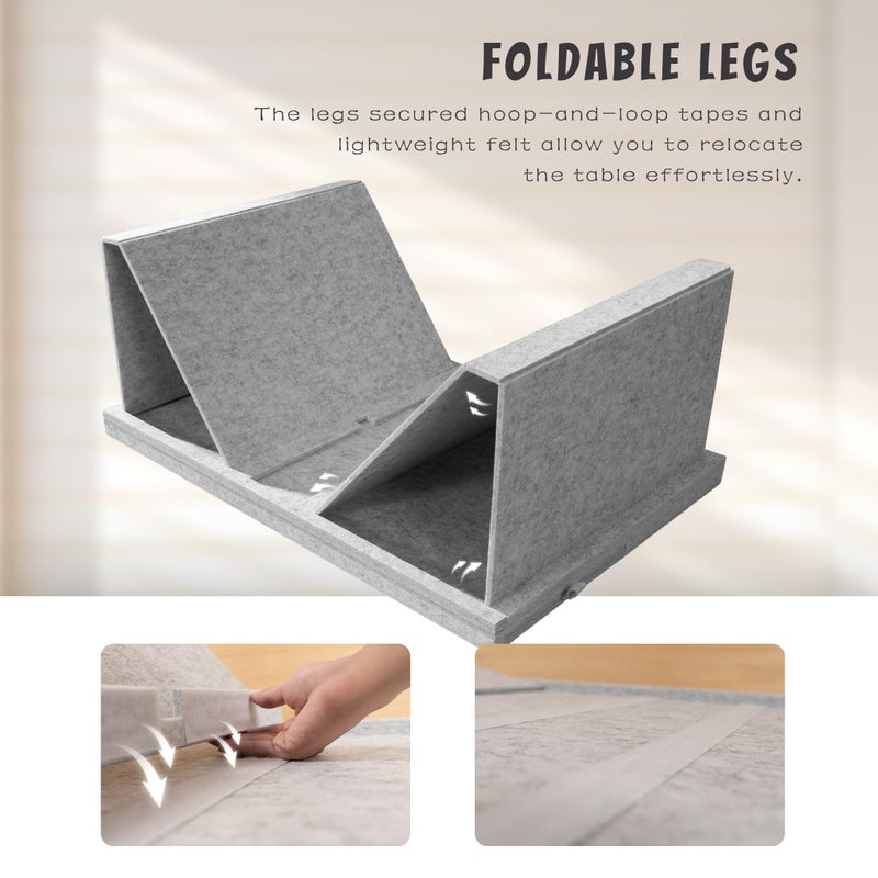 Tektalk Felt Jigsaw Puzzle Board with 5 Colored Drawers, Portable Puzzle Table for Adults, Super Lightweight Plateau with Cover, Storing for 1500, 1000, 500 Jigsaw Puzzle Pieces (Light Gray) - Image 2
