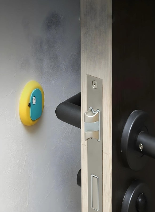 Potency Door Stopper Wall Protector, Self Adhesive Soft Bumper Guard Shield from Door Knobs, Washable for Home & Office (Pack of 6, Random Color) - Image 3
