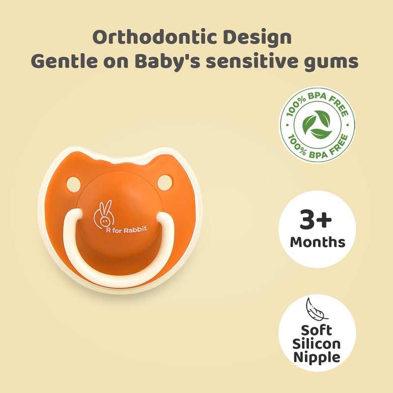 R for Rabbit Orange Pacifier for Kids - Image 3