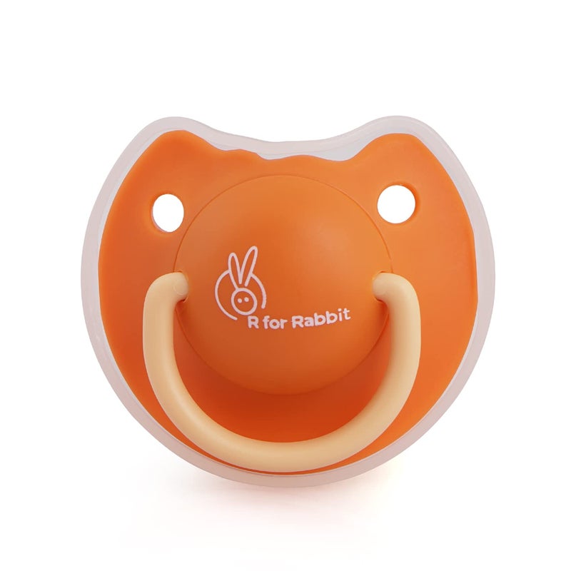 R for Rabbit Orange Pacifier for Kids - Image 1