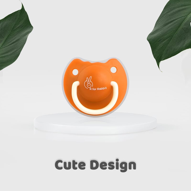 R for Rabbit Orange Pacifier for Kids - Image 2