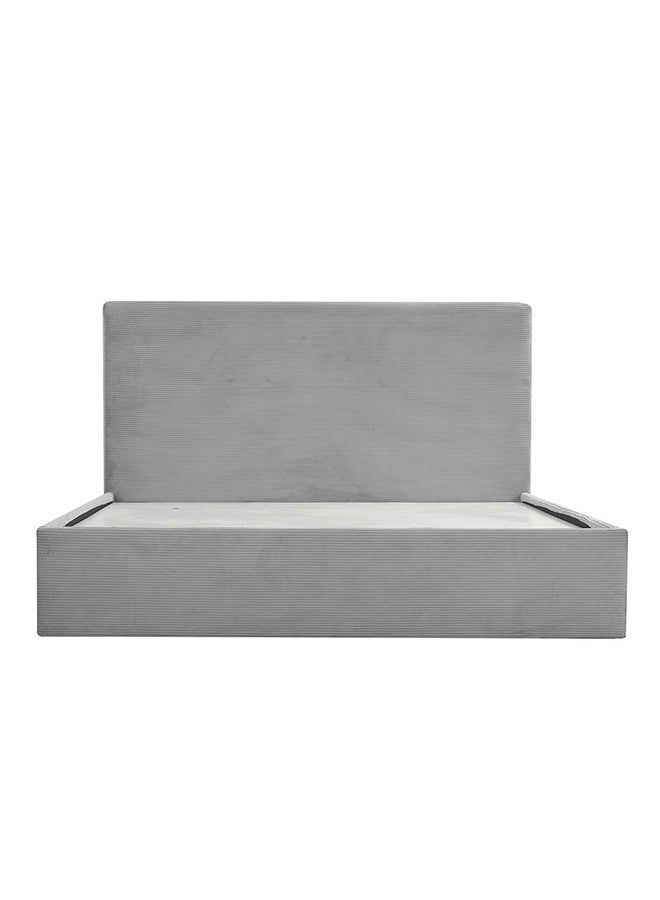 DANUBE HOME سرير ويسلي كينج من دانوب هوم مع 4 أدراج بتصميم عصري قوي وإطار سرير مزدوج خشبي أثاث طول 218 × عرض 192 × ارتفاع 121 سم رمادي غامق - Image 2