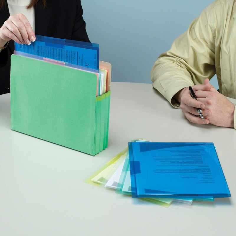 Smead Organized Up Poly Translucent Project Jacket, Letter Size, Assorted Colors, 5 per Pack (85750) - Image 2