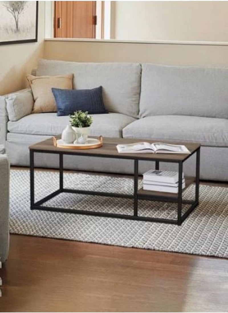 AGD - Simple European Style Double Layer MDF Engineering Board Home Sofa Coffee Table For Living Room - Image 1