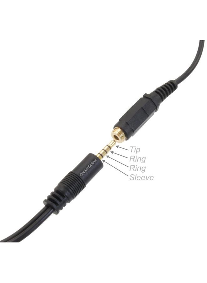 CablesOnline 3.5mm TRRS Male to Dual TRRS Female Stereo 4-Pole Splitter Cable (IP-Y02) - Image 5