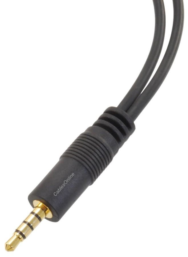 CablesOnline 3.5mm TRRS Male to Dual TRRS Female Stereo 4-Pole Splitter Cable (IP-Y02) - Image 2