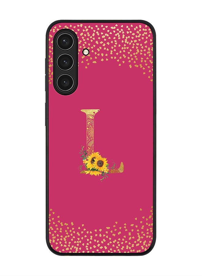 Stylizedd For Samsung Galaxy A17 / A17 4G Case,Slim fit Camera Protection, Shockproof Thin Phone cover  - Custom Floral Monogram - L ( Deep Pink )