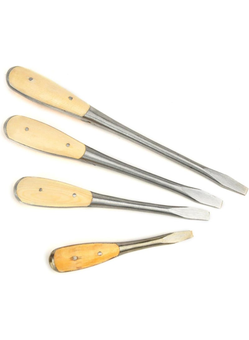 GGOOT Labor-saving Slotted Shank Wood Handle Alloy Flat Head Screwdriver Screw Driver Household Hardware Repair Tools  - Image 4
