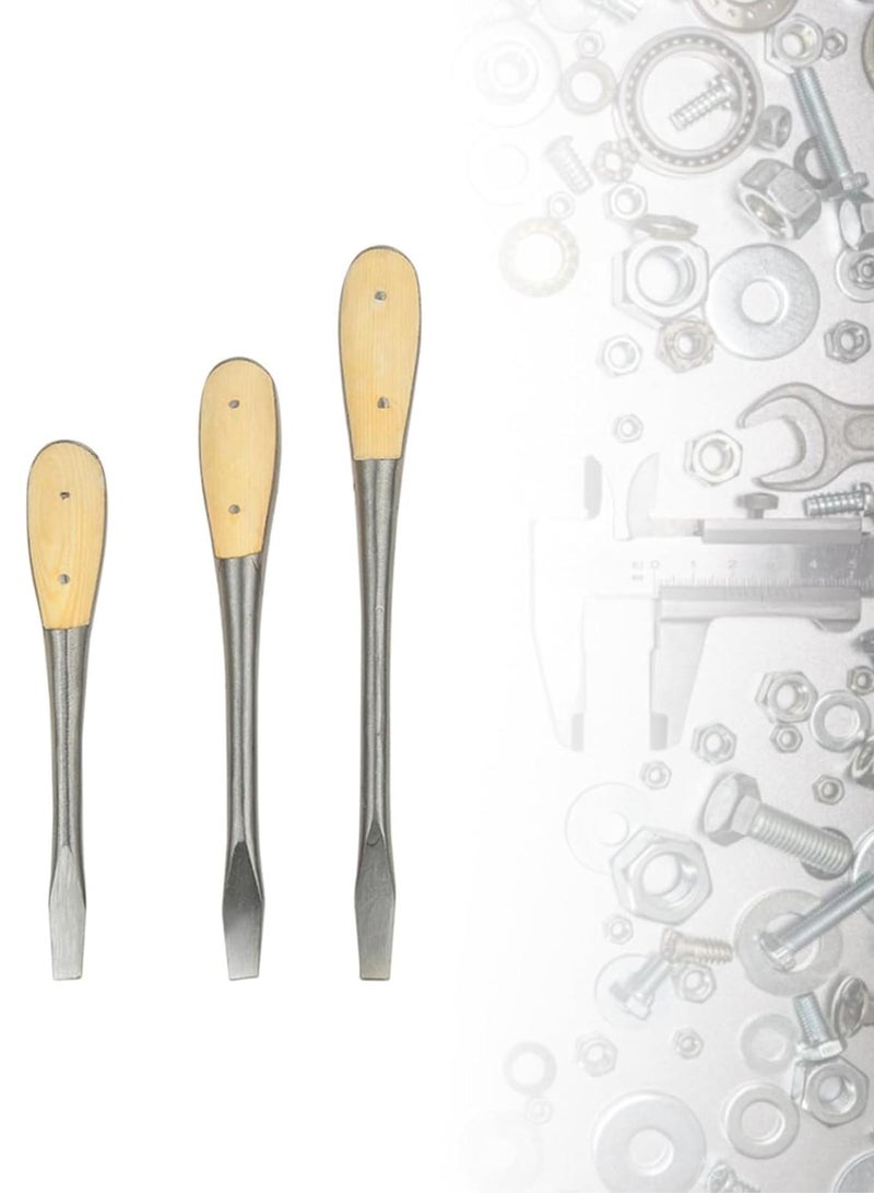 GGOOT Labor-saving Slotted Shank Wood Handle Alloy Flat Head Screwdriver Screw Driver Household Hardware Repair Tools  - Image 2