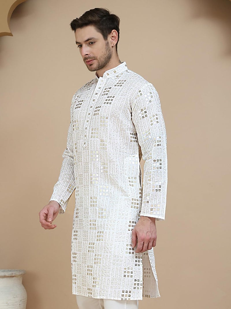 jompers قمصان جومبرز المطرزة والمرصعة بالخرز للرجال - مزيج من الحرير والقطن - Image 2