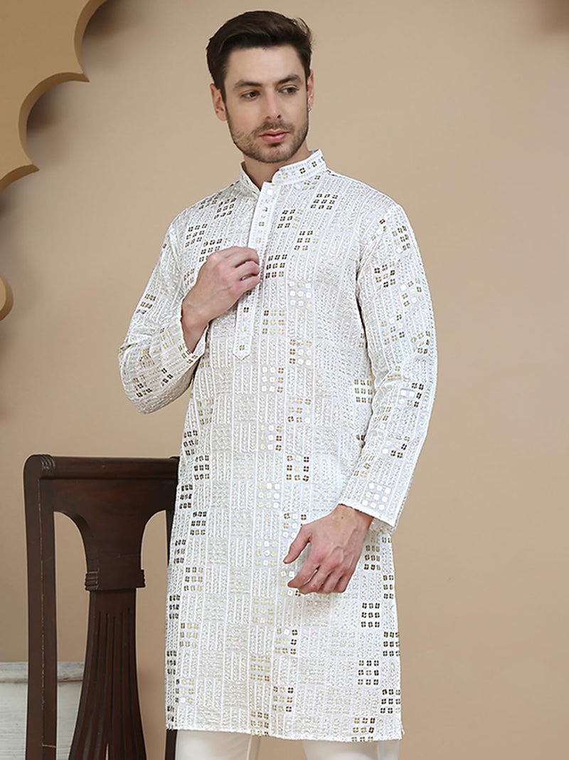 jompers قمصان جومبرز المطرزة والمرصعة بالخرز للرجال - مزيج من الحرير والقطن - Image 5