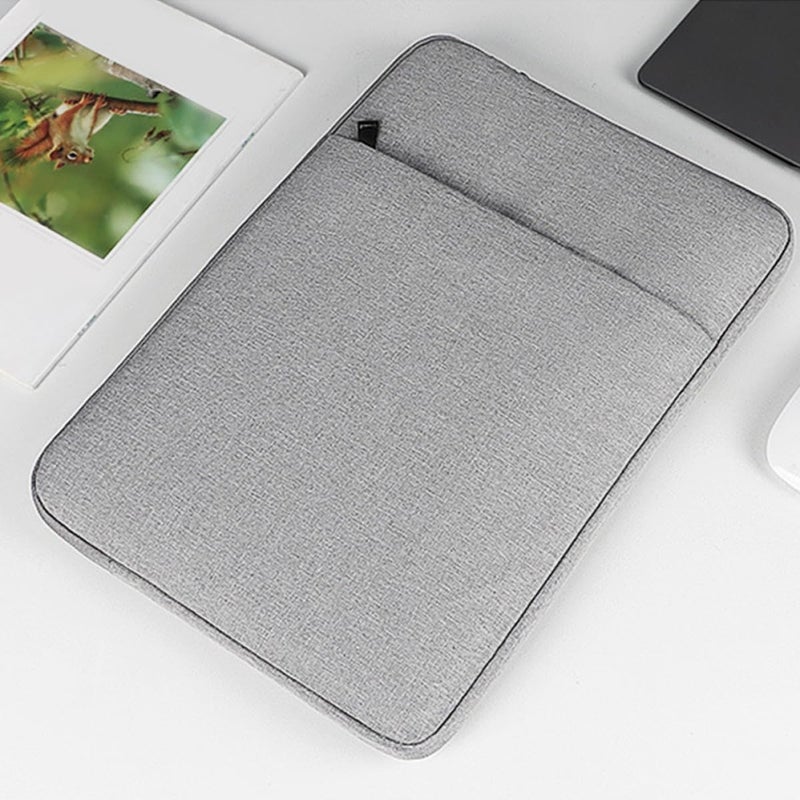 Portable Laptop Bag Sleeve for 14.1-15.4 Inch Laptop, Grey Pu Leather Protective Case, Compatible with New 16-inch Models, Lightweight Computer Cover for Travel and Office Use - Image 4
