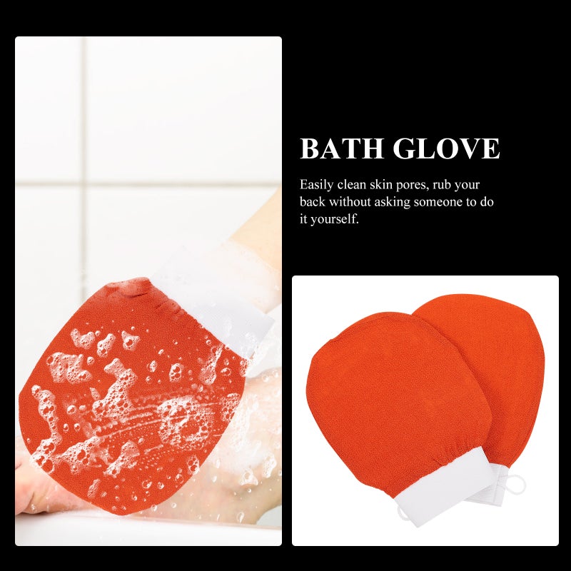 4 Pcs Scrubbing Bath Gloves Bath Exfoliating Gloves - Image 4