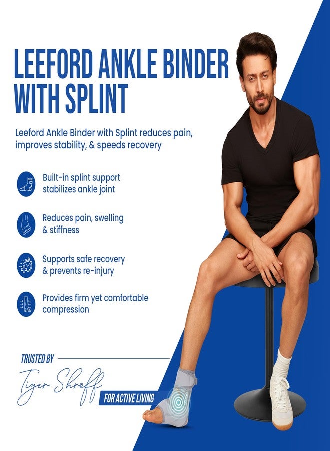 Leeford Ortho Ankle Support for Pain Relief | Ankle Binder with Splint Support for Men and Women | Ankle Band, Brace for Compression - Image 4