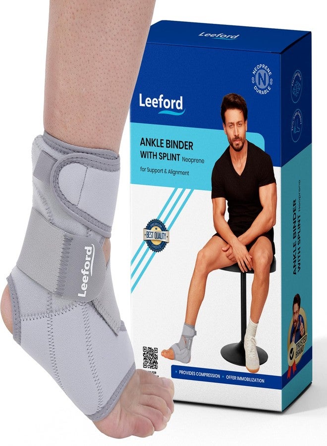 Leeford Ortho Ankle Support for Pain Relief | Ankle Binder with Splint Support for Men and Women | Ankle Band, Brace for Compression - Image 1