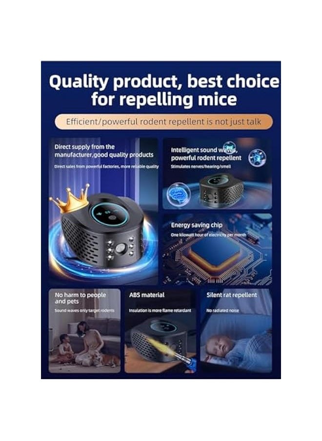 Generic Ultrasonic Pest Repeller, Mouse Repellent Indoor Ultrasonic Plug In, Insect Rodent Repellent For House, Pest Defense For Bugs Roaches Insects Spiders Mice Mosquitoes Flies Cockroach (White)  - Image 4