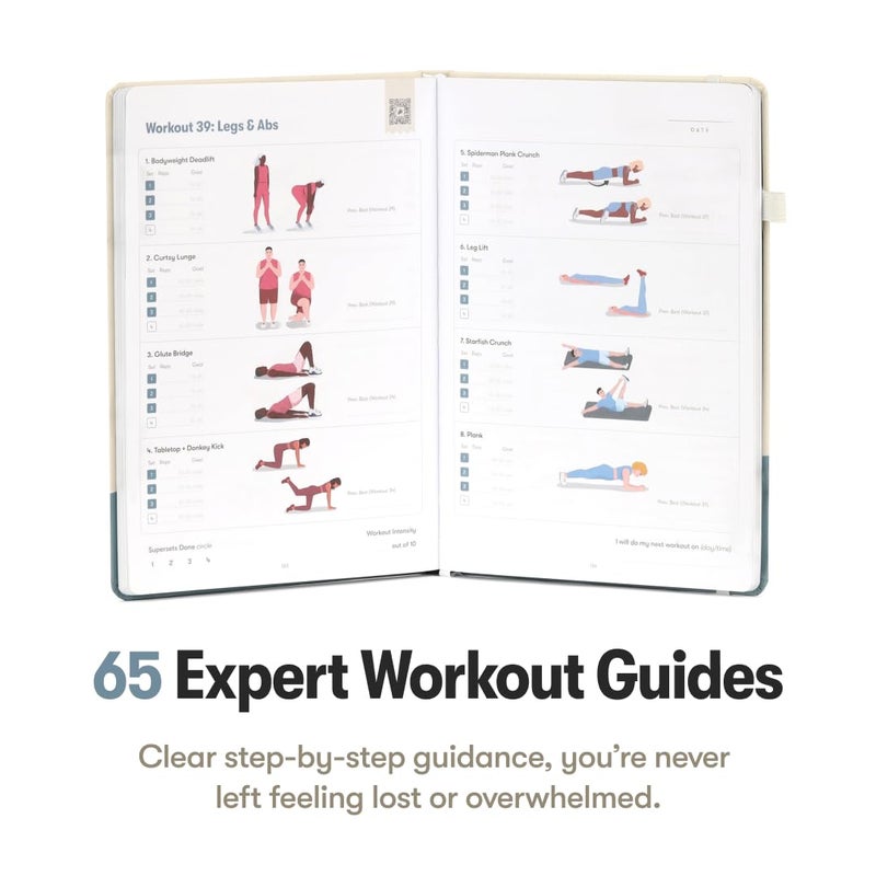 Habit Nest The Bodyweight Home Workout Journal. 13-Week Program. NO EQUIPMENT NEEDED. Fitness Planner,Fitness Journal,Workout Notebook. - Image 3