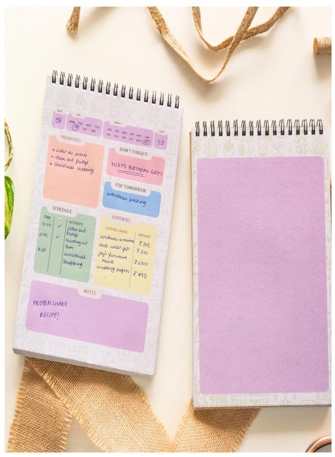 Cubic Daily Planner with Recycled Paper – 21 x 14.8 cm | Portable & Eco-Friendly Organizer for Task Management, Goal Tracking & Daily Planning - Image 3