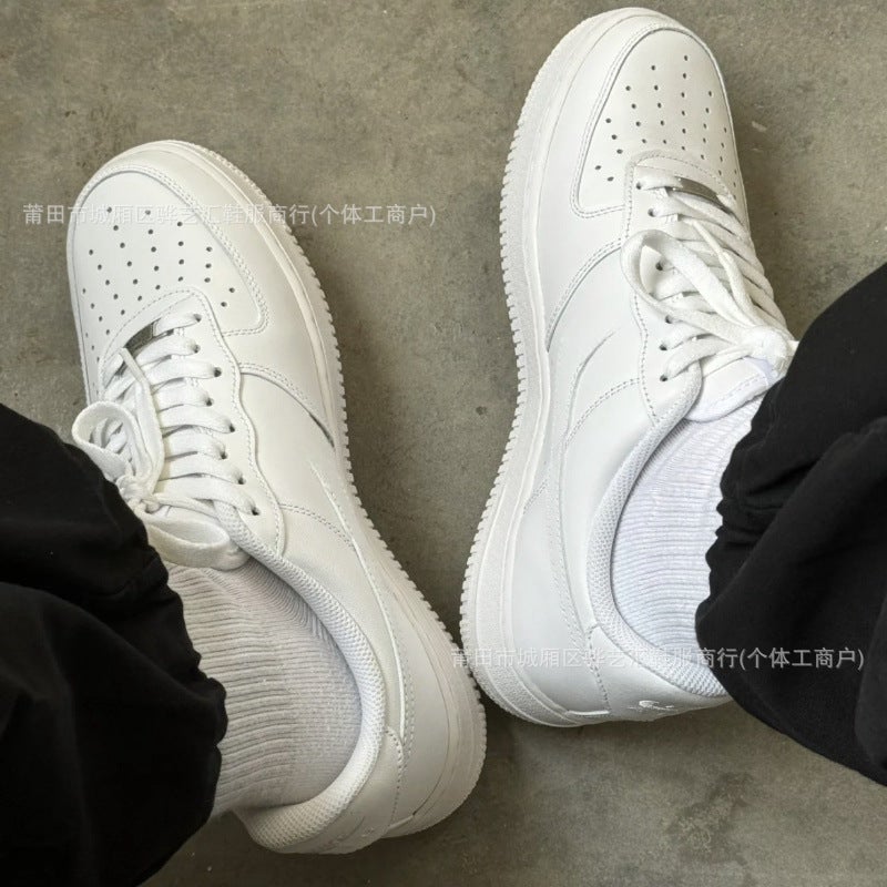 Putian High Version Pure Original Air Force One Pure White Full Color White Shoes Men'S And Women'S All-Match Height-Increasing Casual Board Shoes - Image 1