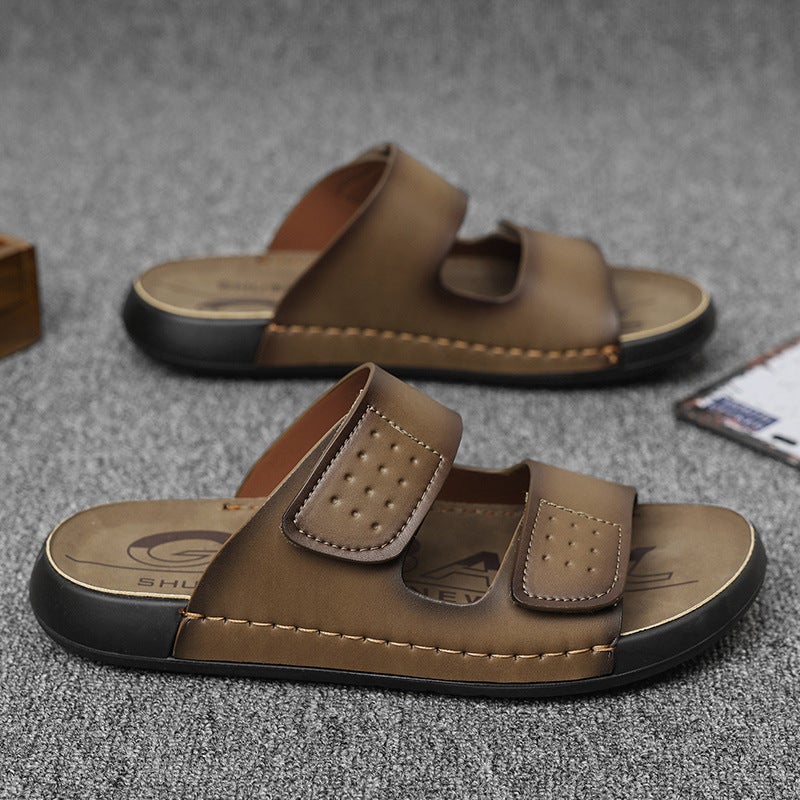 Slip-On Men'S Sandals Men'S Dual-Purpose Non-Slip Casual Shoes Breathable And Comfortable Outdoor Middle-Aged Sandals And Slippers - Image 5