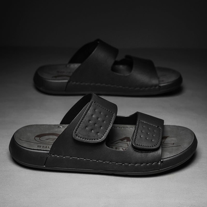 Slip-On Men'S Sandals Men'S Dual-Purpose Non-Slip Casual Shoes Breathable And Comfortable Outdoor Middle-Aged Sandals And Slippers - Image 1