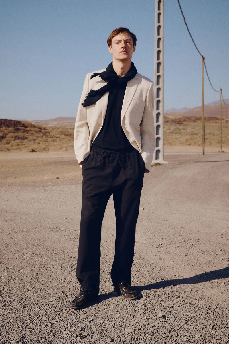 H&M Regular Fit Linen-blend trousers