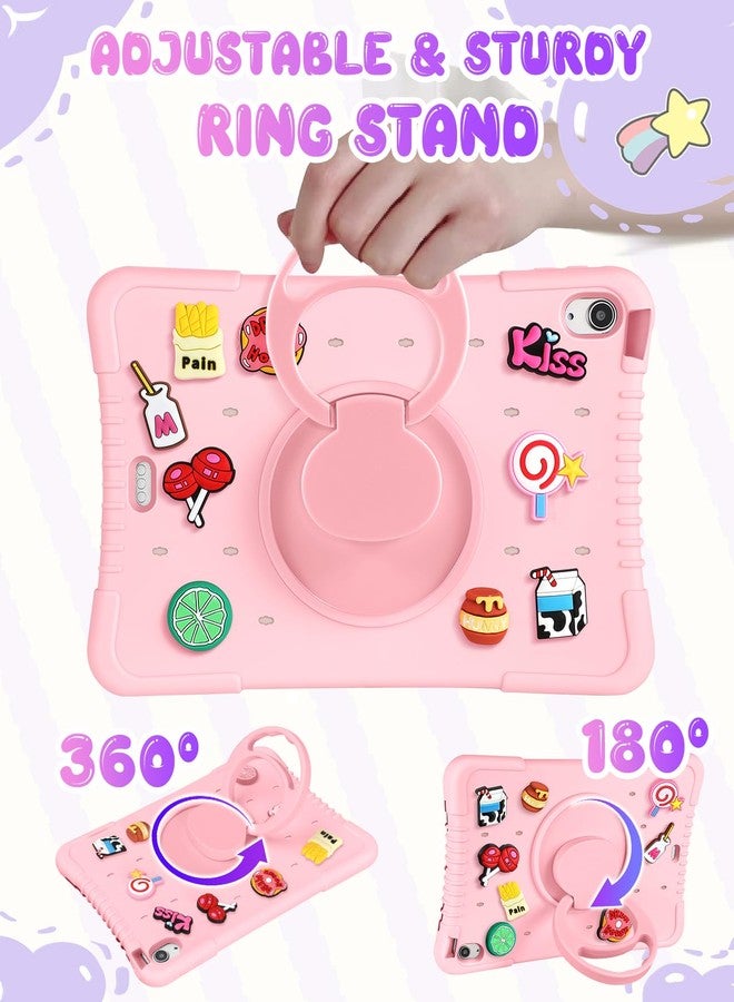 Wazzasoft for iPad Air 5th/4th Generation Case 10.9 - Cute Girls Kawaii Fun Funny with Rotating Handle Girly Women Soft Silicone for Air 5/4 Gen Covers - Image 4