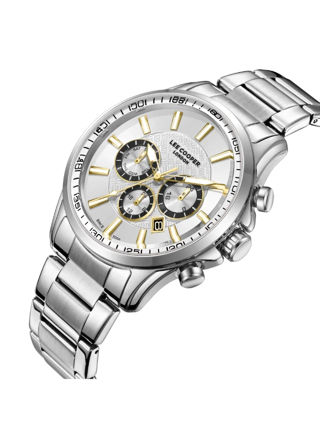 Lee Cooper Men's Multi Function Display Watch With Silver Metal Strap - LC08149.330