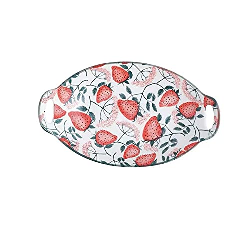 Primetan Bakeware Set Round Bakin Dish Bowl For KitchenHotelRestaurantBanquet and Daily Use Strawberry - Image 1