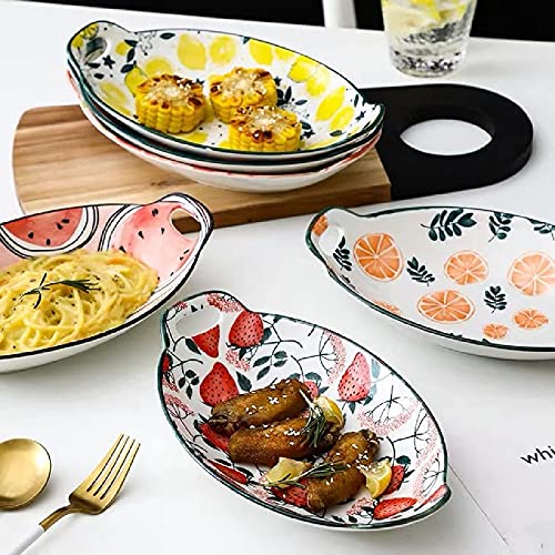 Primetan Bakeware Set Round Bakin Dish Bowl For KitchenHotelRestaurantBanquet and Daily Use Strawberry - Image 4
