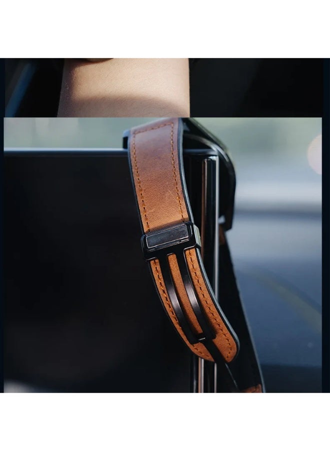 Leather Strap Compatible with Huawei Watch Fit 3, Adjustable Sports Magnetic Soft Leather Replacement Bracelet for Huawei Watch Fit 3 - Image 1