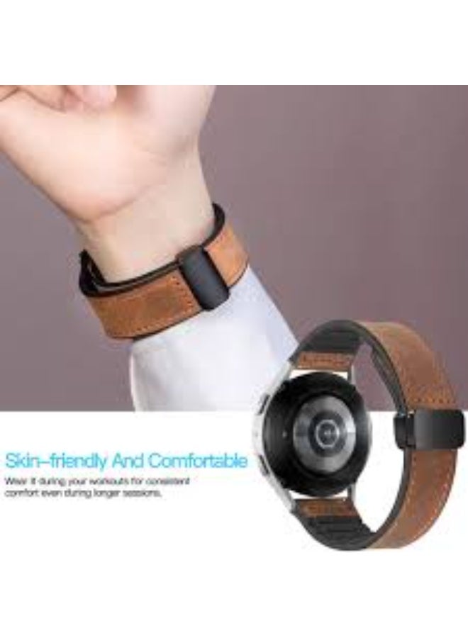 Leather Strap Compatible with Huawei Watch Fit 3, Adjustable Sports Magnetic Soft Leather Replacement Bracelet for Huawei Watch Fit 3 - Image 3