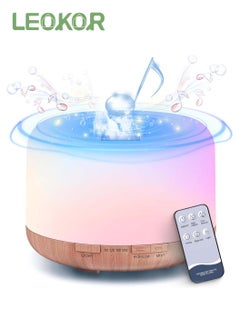 Oil Diffuser Humidifier 500ML, Electric Ultrasonic Air Aroma Diffusers Vaporizer, Scent Mist Defuser with Remote, Auto-Off, 7led Color Changing Light for Large Bed Room, Home, Office