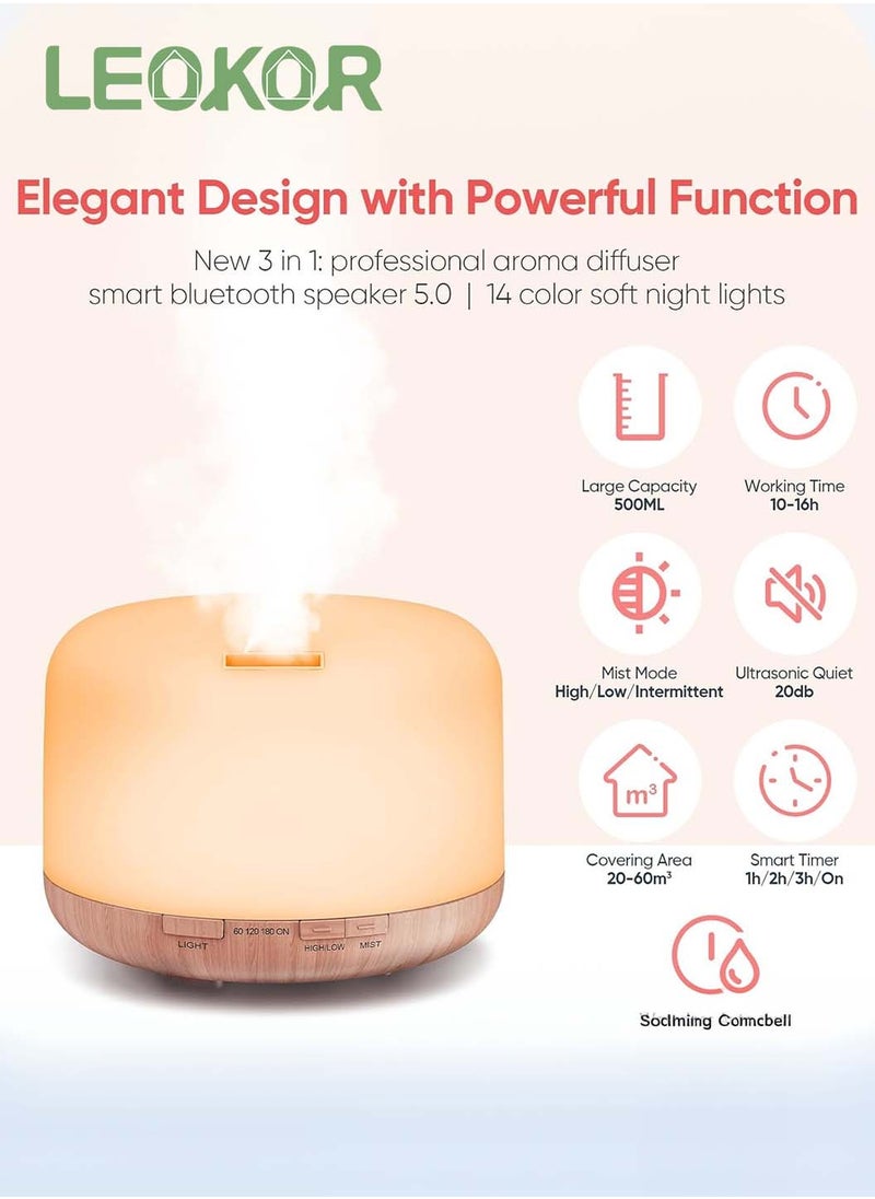 Oil Diffuser Humidifier 500ML, Electric Ultrasonic Air Aroma Diffusers Vaporizer, Scent Mist Defuser with Remote, Auto-Off, 7led Color Changing Light for Large Bed Room, Home, Office - pzsku/ZC88E9A2DF0C84614817DZ/45/_/1728457701/91852c2a-a0b0-4807-ae5f-e0505406c203