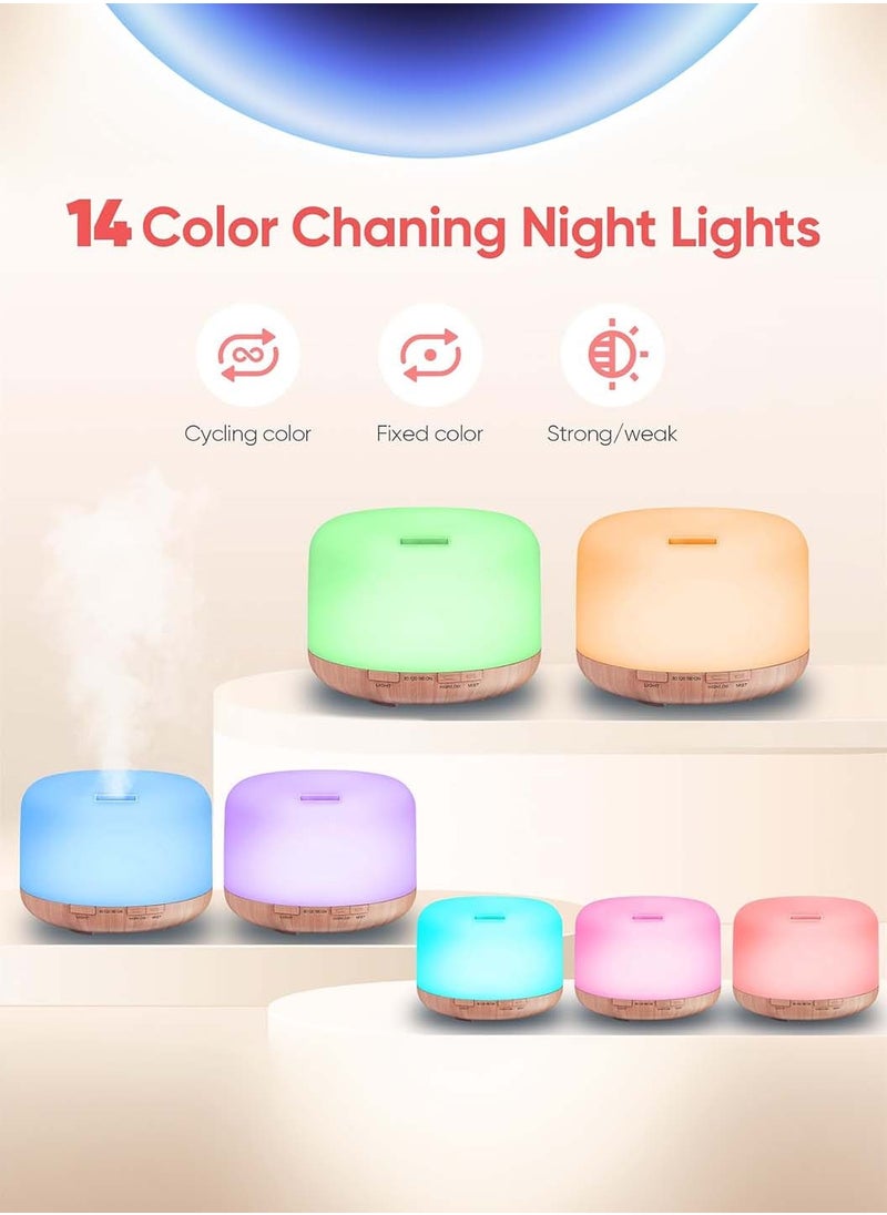 Oil Diffuser Humidifier 500ML, Electric Ultrasonic Air Aroma Diffusers Vaporizer, Scent Mist Defuser with Remote, Auto-Off, 7led Color Changing Light for Large Bed Room, Home, Office - pzsku/ZC88E9A2DF0C84614817DZ/45/_/1728457704/e62e2b5a-0d2a-48f5-9aed-0660ebe73631