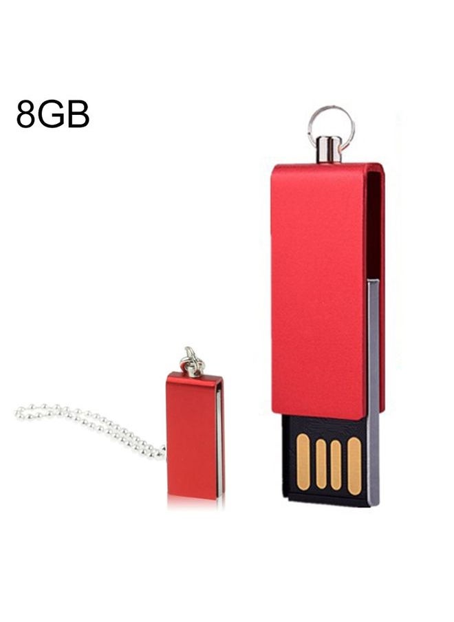 BURAQ Mini Rotatable USB Flash Disk (8GB), Red  - Image 1