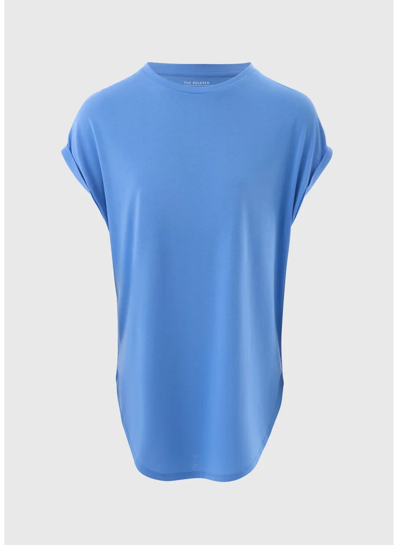 Matalan Blue Longline T-Shirt