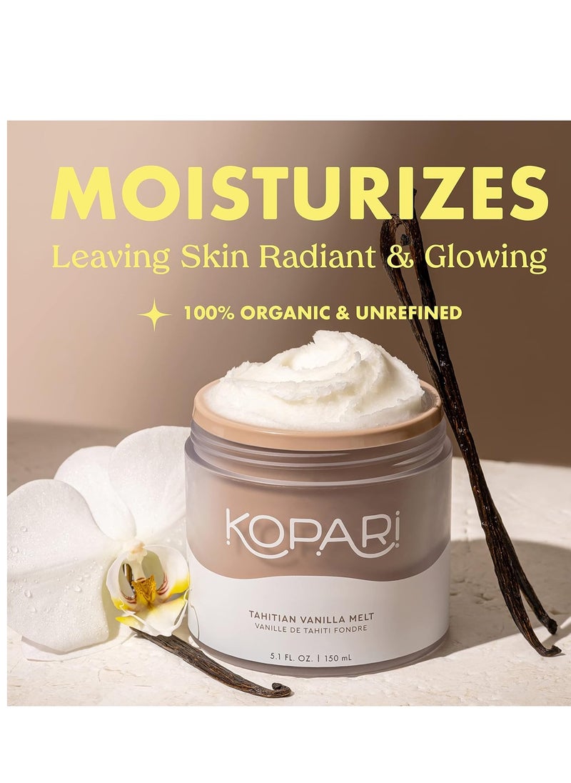 Kopari Kopari Organic Tahitian Vanilla Coconut Melt, Multi Purpose Moisturizer, 100% Unrefined Coconut Oil, Body, Hair and Face, Clean & All Natural, 5 oz  - Image 2