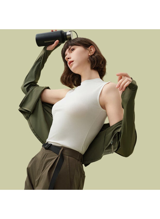 مونتاجوت Mengtiao Modal Cotton Tank Top For Women، بدلة ملابس داخلية، كاميسول، قميص بدون أكمام واسع الكتفين، قميص داخلي رفيع مضلع، صيف - Image 3