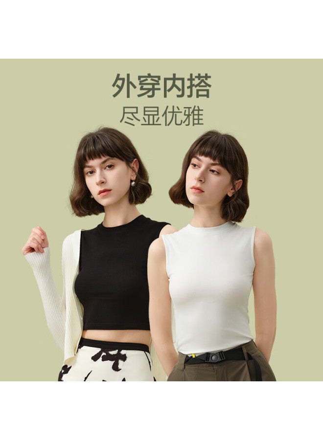 مونتاجوت Mengtiao Modal Cotton Tank Top For Women، بدلة ملابس داخلية، كاميسول، قميص بدون أكمام واسع الكتفين، قميص داخلي رفيع مضلع، صيف - Image 1