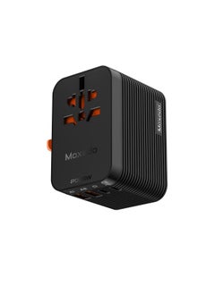 Moxedo Moxedo Universal- Plug + 35W GaN Travel Adapter AC Outlet Plug Adapter Wall Charger with Ultra-Fast 2 USB-A Ports/ 2 USB-C Ports PD 3.0 for UK EU US AU All Countries 